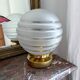 Table lamp, white translucent white globe, 1950s