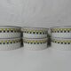 6 old ramekins porcelain checkerboard decoration