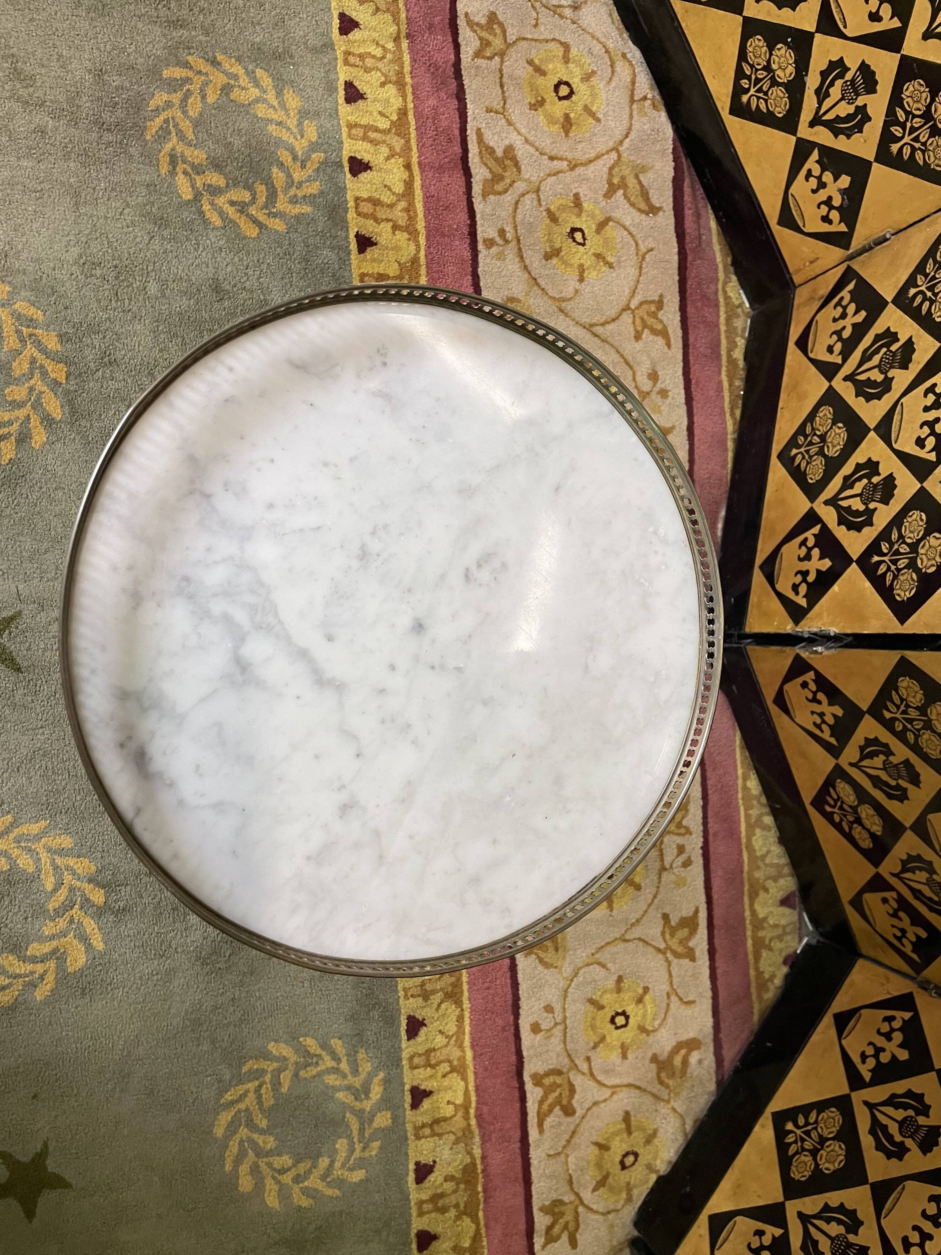 Louis XVI style tripod pedestal table
