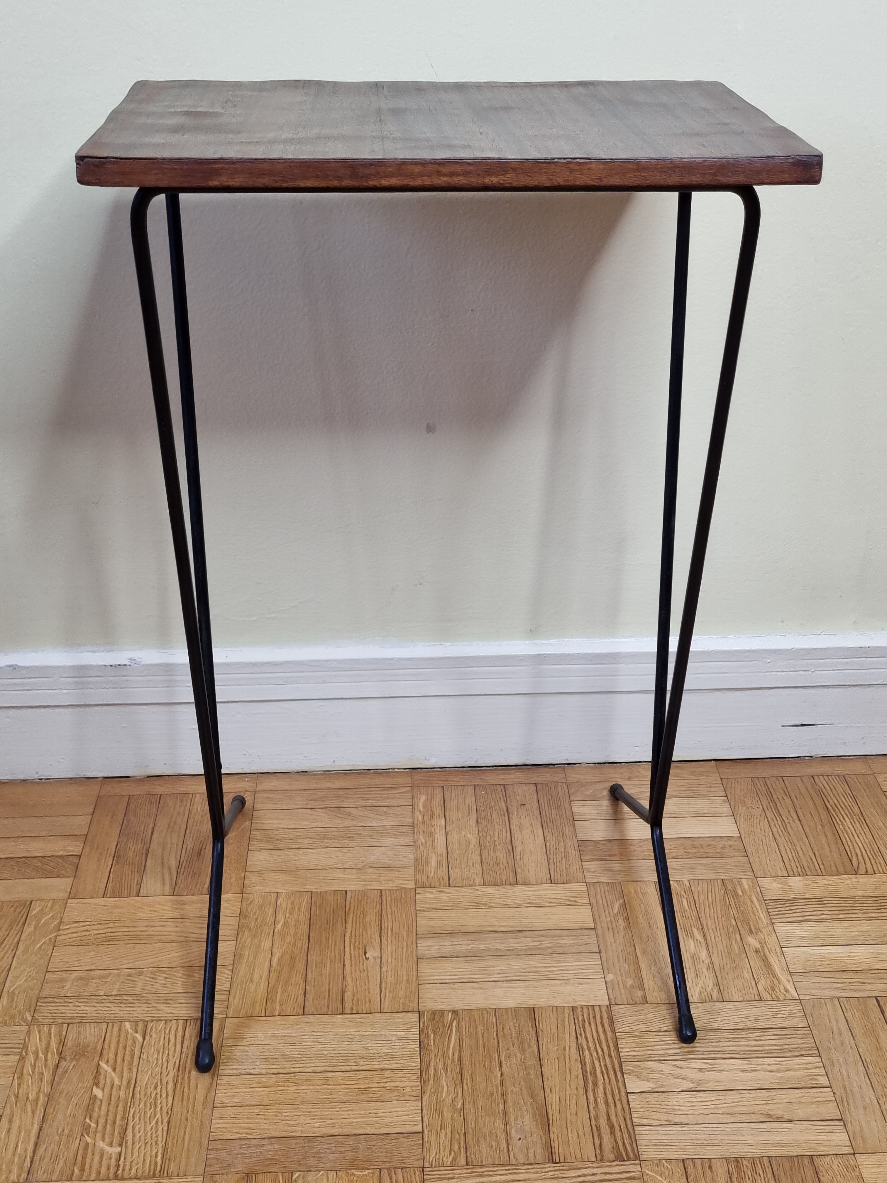 Vintage harness in metal and veneer wood