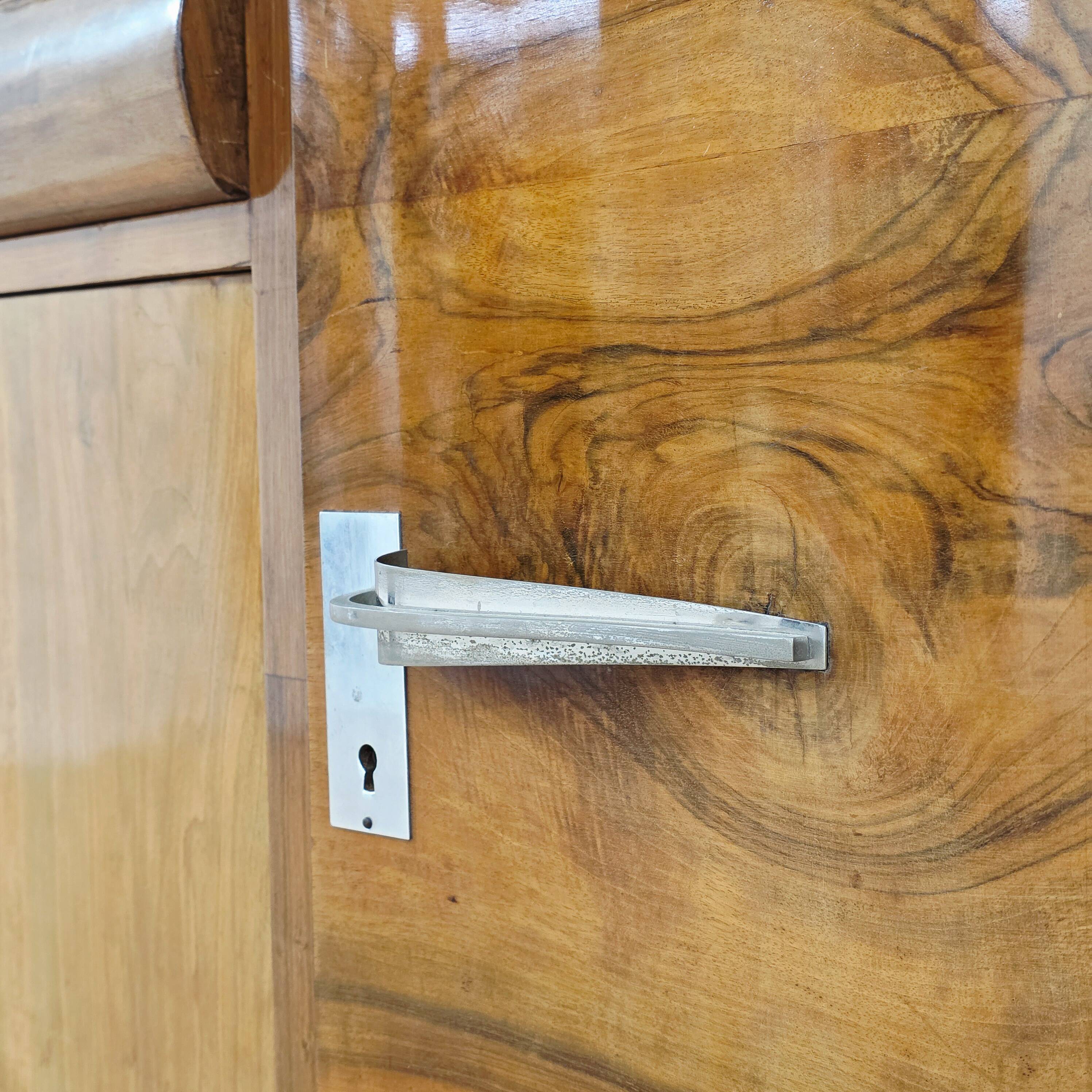 1930s Art Deco walnut sideboard