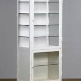 Iron and glass medical cabinet 1930s