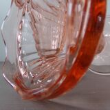 4 coupes anciennes à glaces/dessert verre rose