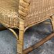Rocking chair in rattan and bamboo rocker 1980