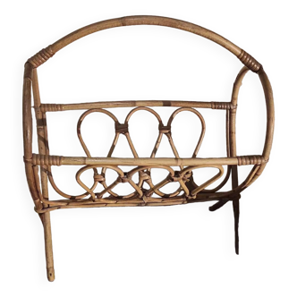 Rattan magazine holder