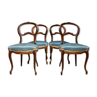 Series of 4 chairs 19th Napoleon III