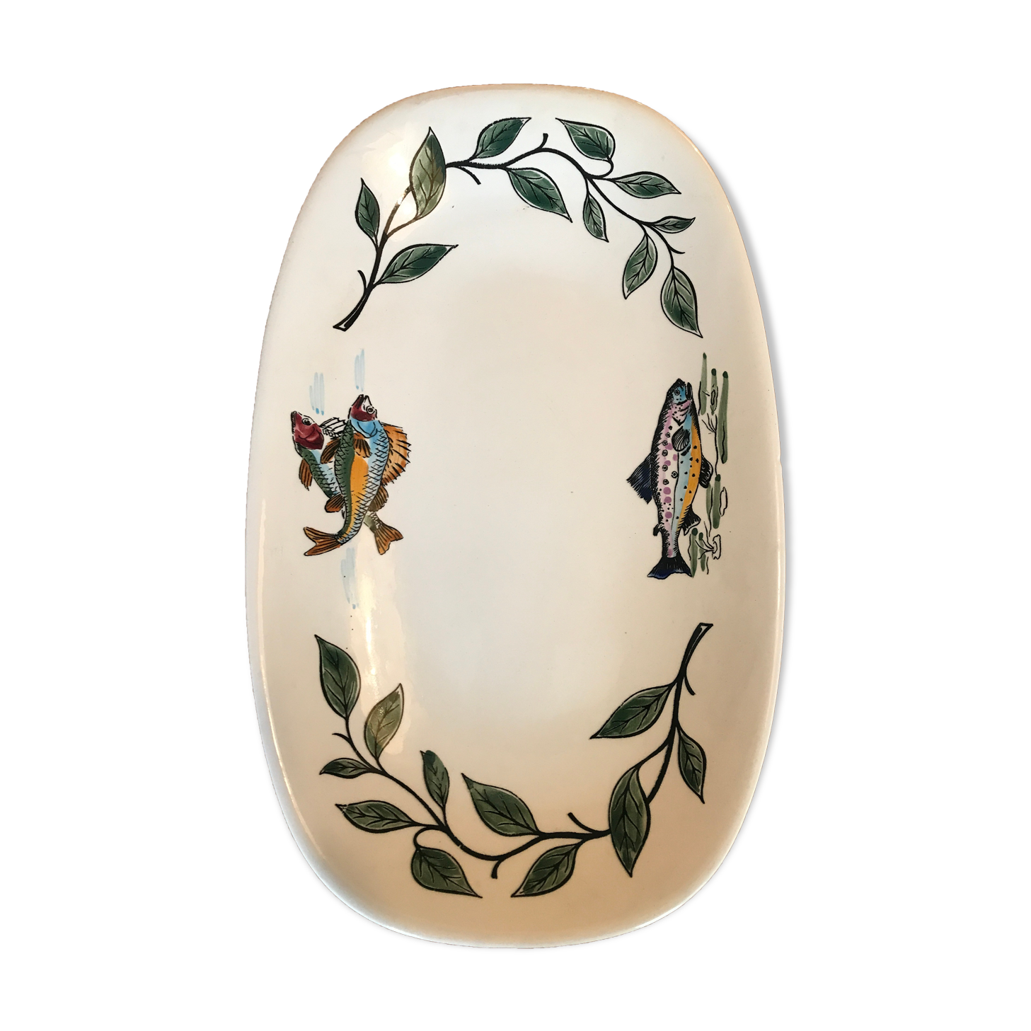 Fish dish from the Faience Factory of Gien