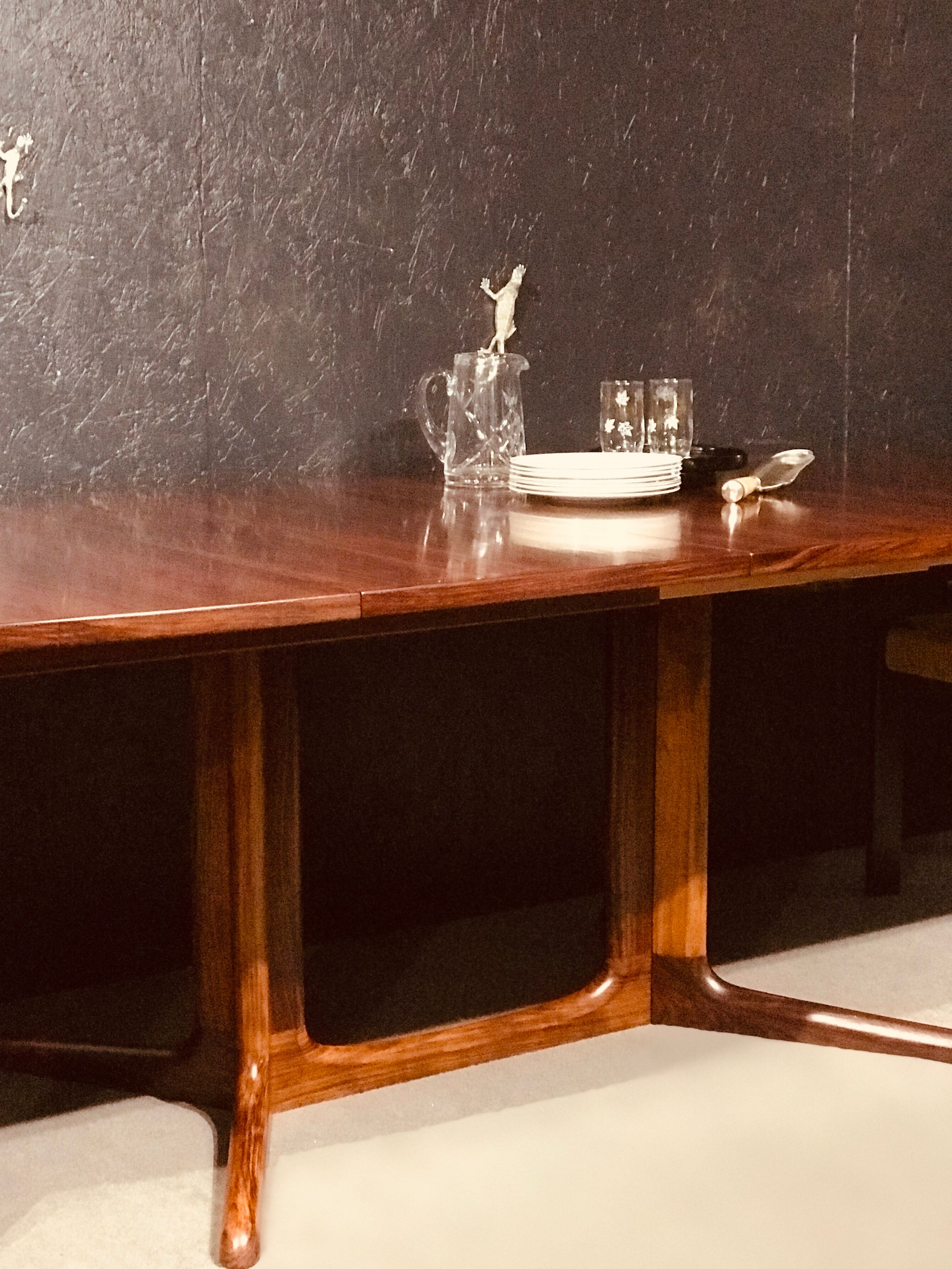 Table extensible danoise en bois de rose