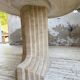 Travertine dining table 1970 Italy Tobia Scarpa