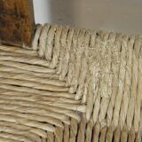 Antique wooden and straw chair, Folk Art - Spain