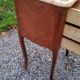 Louis XV style bedside in marquetry and marble top
