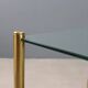 Vintage coffee table in brass and glass, Italian design, 1970s.