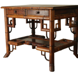 Old colonial style bamboo desk