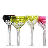 Carafe et 6 verres à liqueur Saint-Louis Bristol Joseph overlay cristal doublé