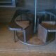 Commode bar en chêne à roulettes