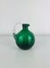Round green Murano glass vase, twisted handle, vintage