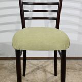Suite of 4 Scandinavian Chairs in Stained Wood – 1960