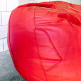Large Leather Pouf Brazil 2000s