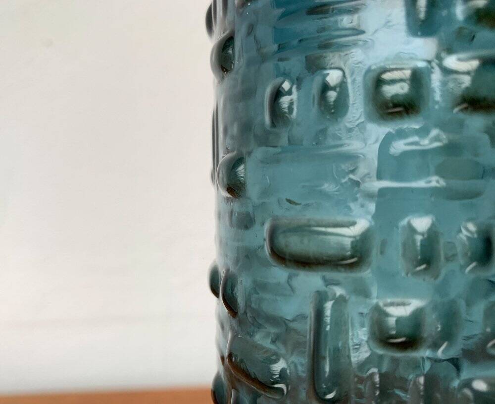 Brutalist Glass Bulb Vase Mid-Century Model F231 by Emil Funke for Gral