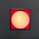 Cubic Red and White Plexiglass and Metal Pendant, Italy
