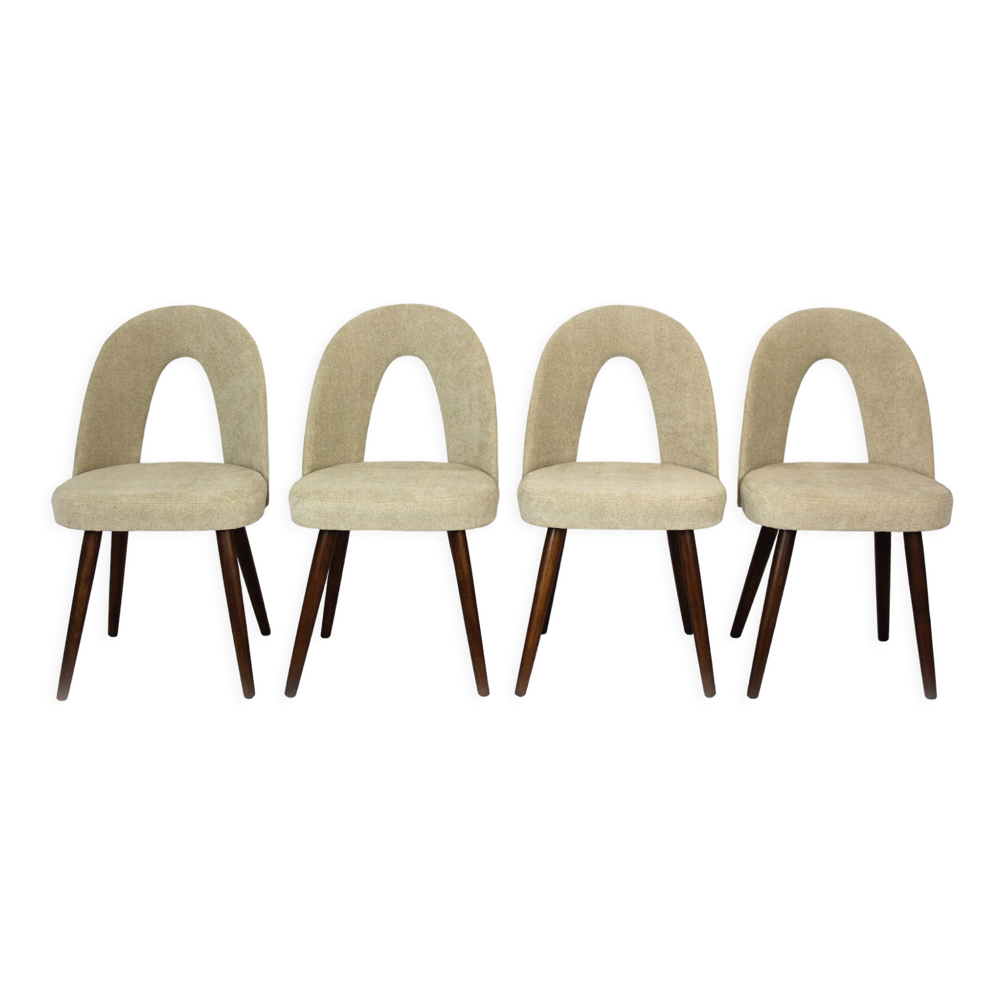 Bouclé Upholstery Dining Chairs by Antonin Suman, 1960s, Set of 8