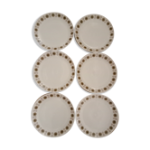 6 plates in Chauvigny porcelain