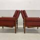 Vintage Danish Lounge Chairs In Rosewood And Leather. 1960s. 5