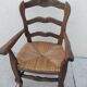 Chaise enfant vintage provençale en chêne
