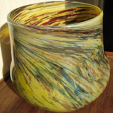 Multicolored vase Claude Maurin 1977