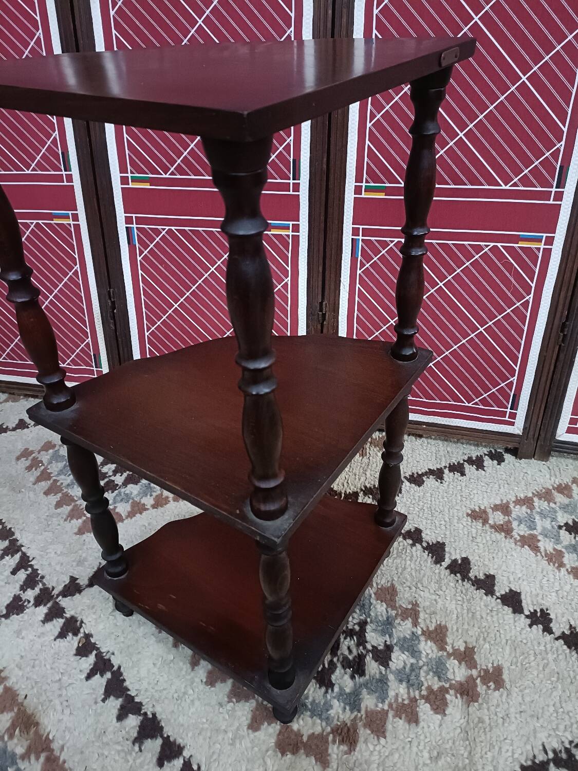 Vintage corner shelving unit