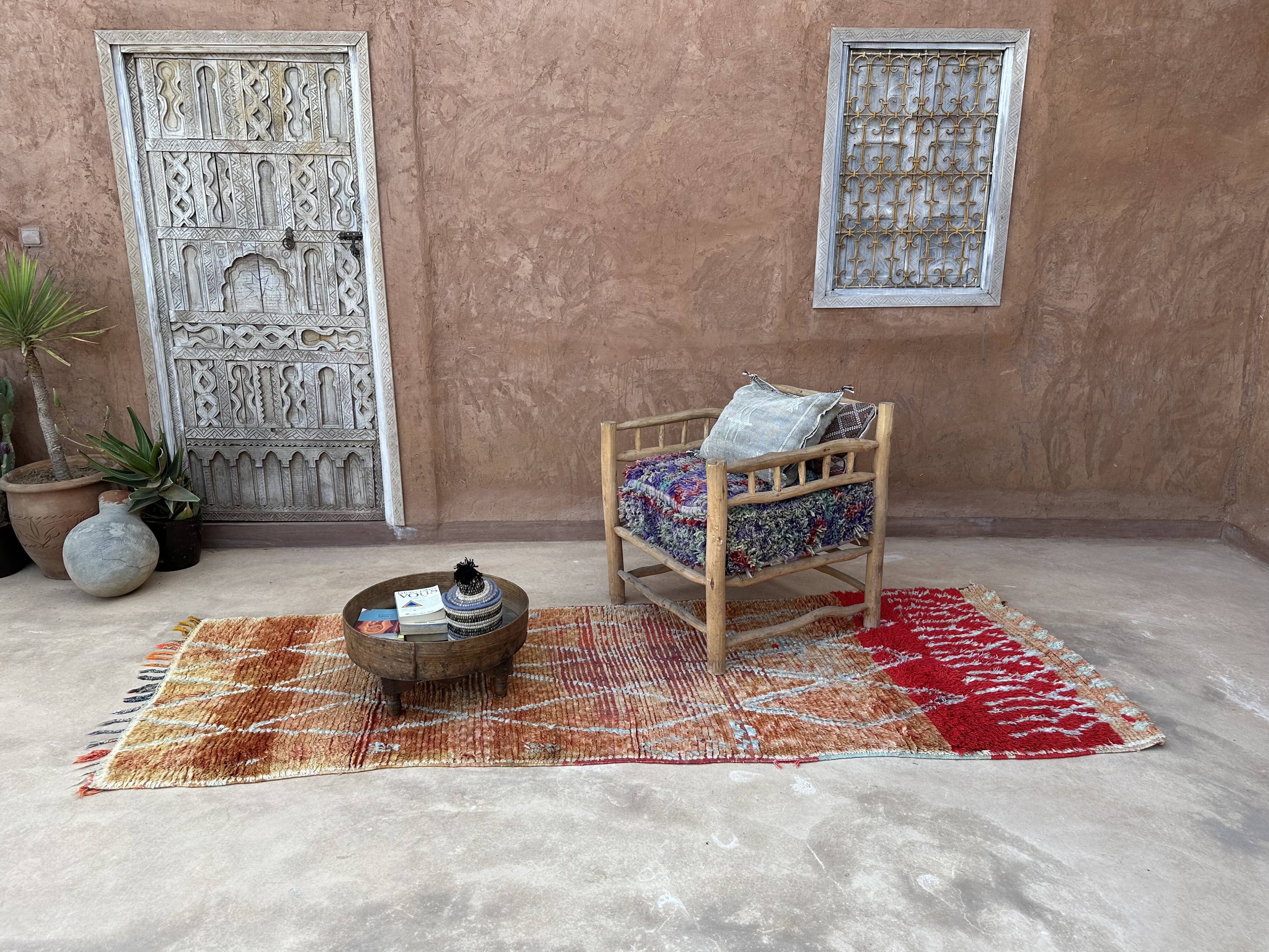 Colorful Boujad Moroccan rug - 98 x 300 cm