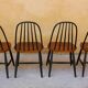 Set of 4 chairs Scandinavian by Sven Erik Fryklund for Hagafors Stolfabrik