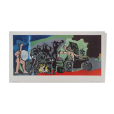 Pablo Picasso : La guerre - Lithographie en couleurs