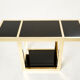 Italian console brass black opaline glass 1970s