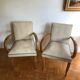 Pair of vintage bridge armchairs