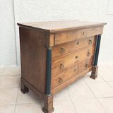 Empire period walnut commode