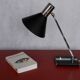 Vintage desk lamp wood metal and chrome 50s