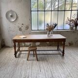 2m walnut drapery farm table
