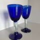 Vintage MCM Covalt Murano Italy Design Wine Glasses - Set of 2 Moderni