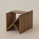 Table d'appoint en Orme massif Alain Ladroit pour Maison Regain Circa 1980