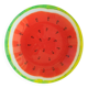 Assiette plate en verre à décor pastèque
