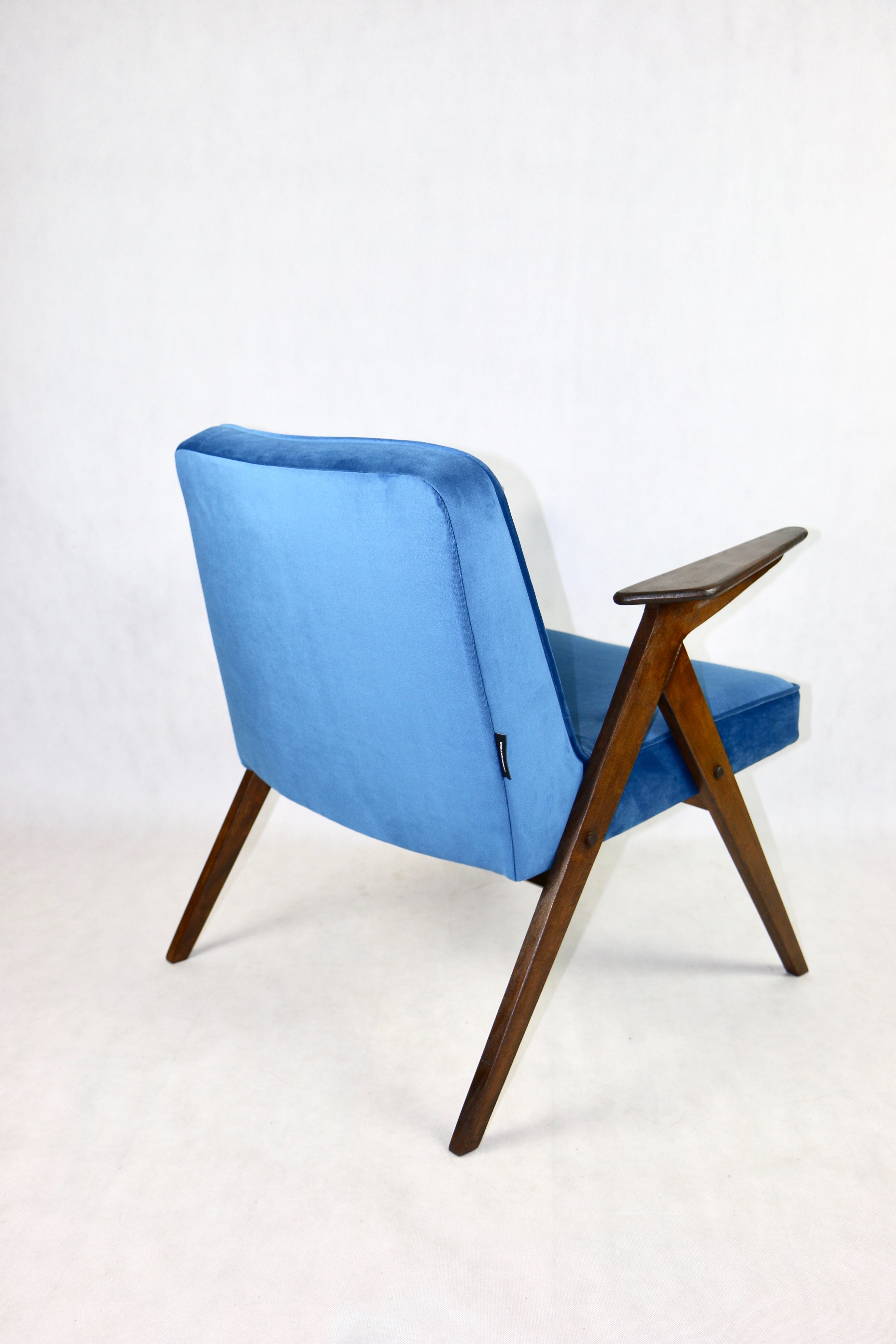 Blue Ocean Bunny Armchair by Józef Chierowski 1970s