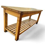 Grande table/comptoir de drapier en hêtre 1900's