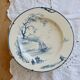 Antique Gien compote dish model Marines - 19th century - Blue marine landscape decoration