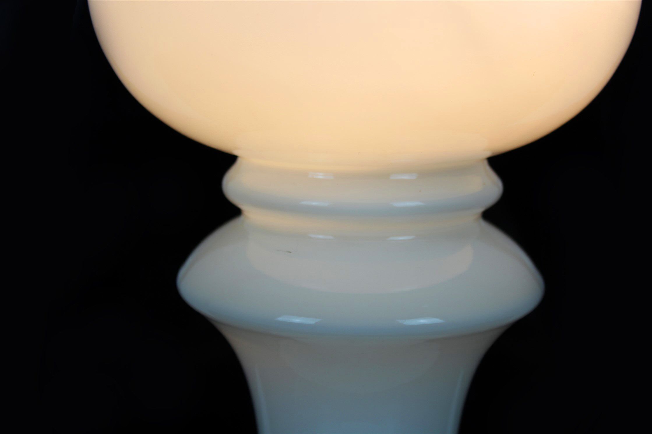 Glass Bishop Chess Table Lamp by Ivan Jakeš for Osvětlovací Sklo Valašské Meziříčí, 1970s
