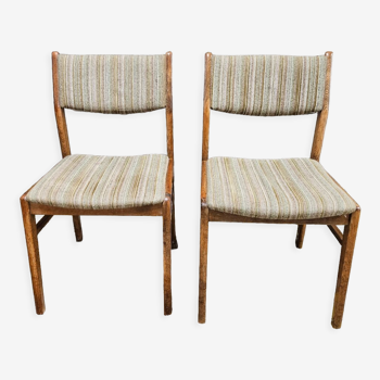 Paire de chaises scandinaves années 70
