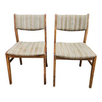 Paire de chaises scandinaves années 70