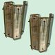 Italian brass glass sconces, 1970