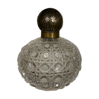 Bottle in baccarat crystal and silver metal