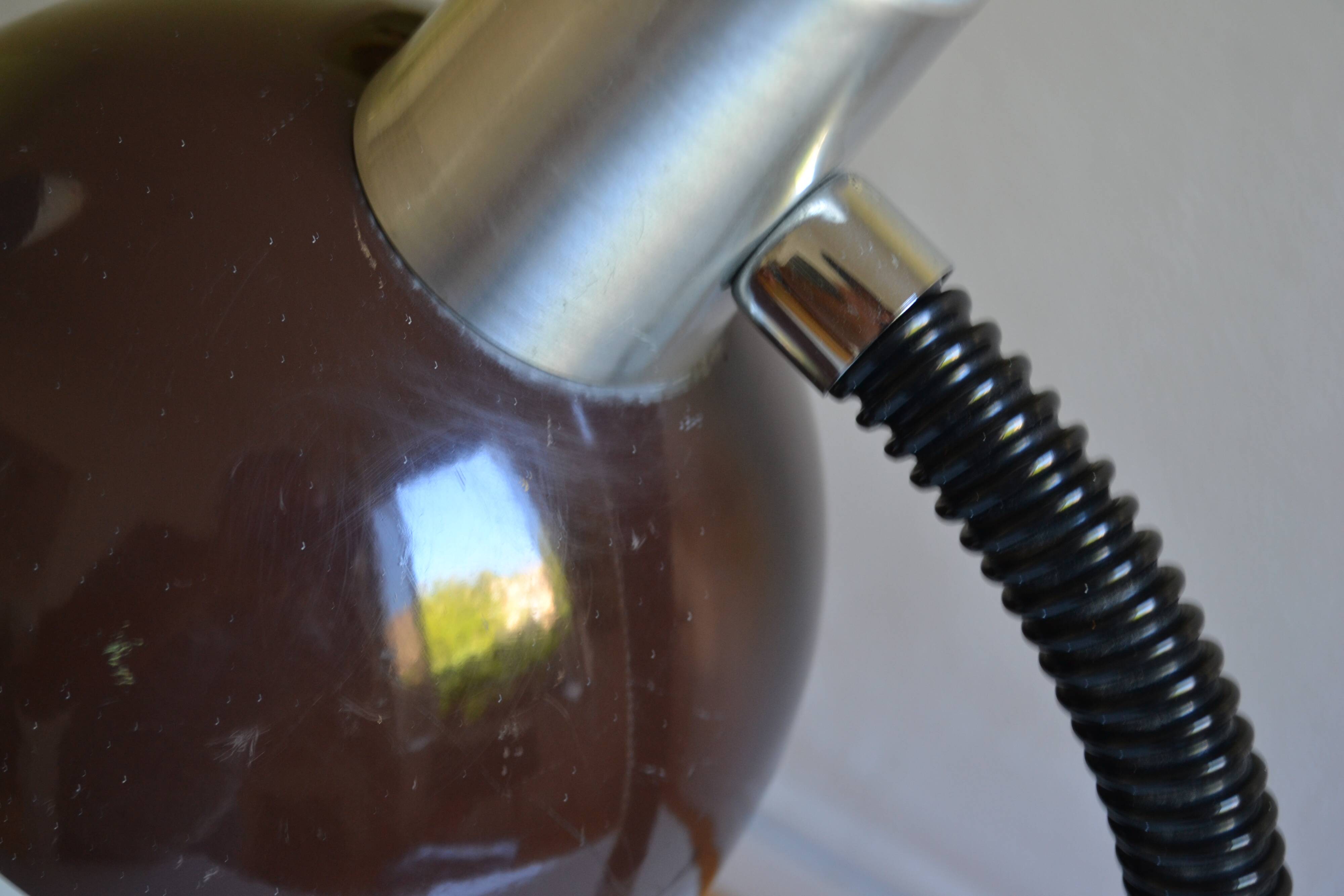 Vintage desk lamp France brown 70s 1970